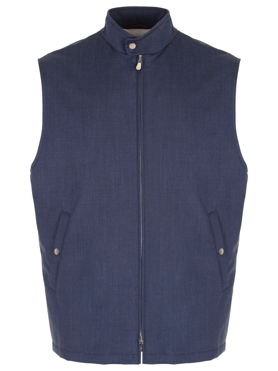Жилет шерстяной BRUNELLO CUCINELLI MM4506521 CKG58 Синий 