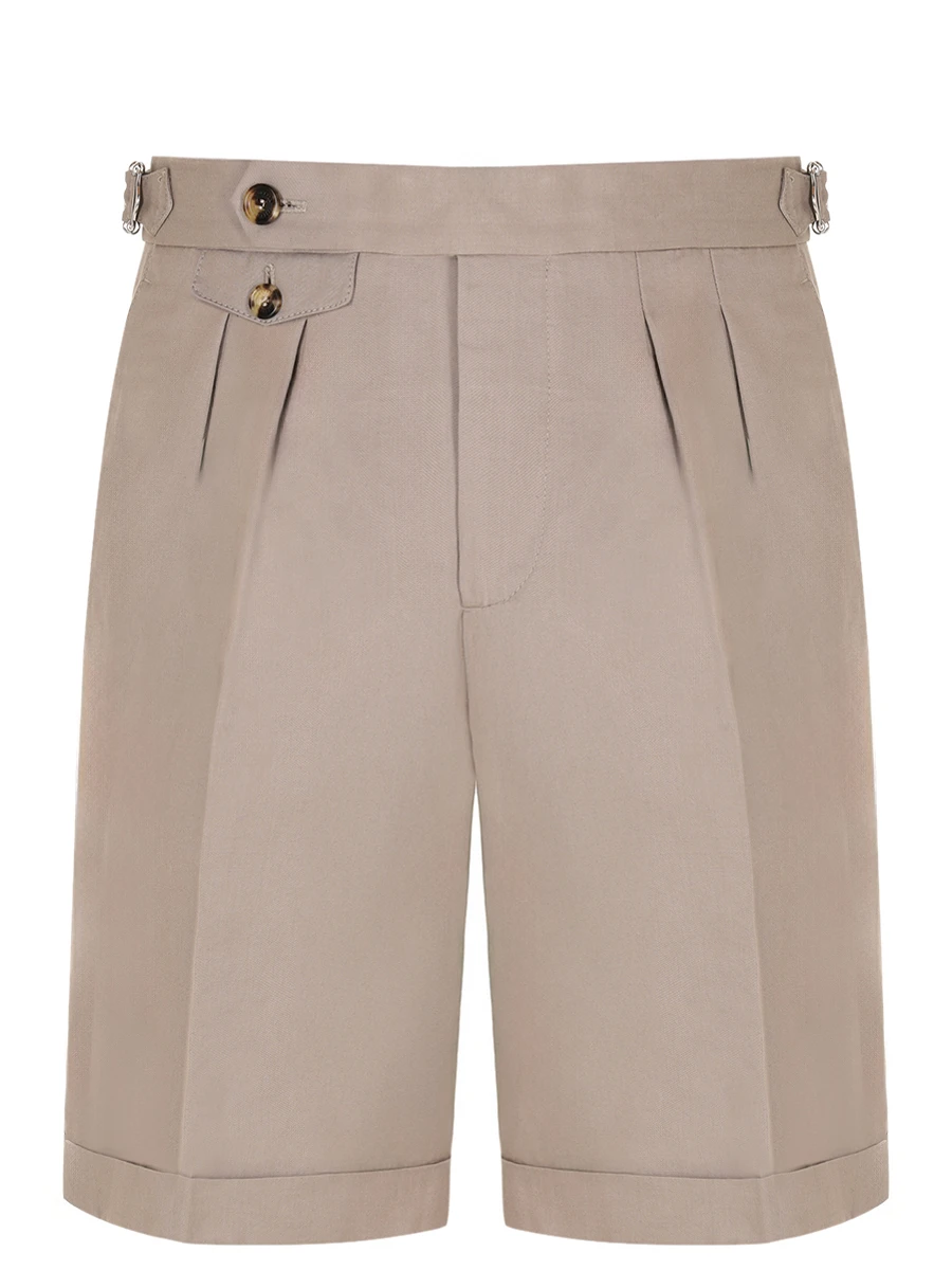 Шорты из хлопка и льна BRUNELLO CUCINELLI MH253U0040 C2455 Серый 