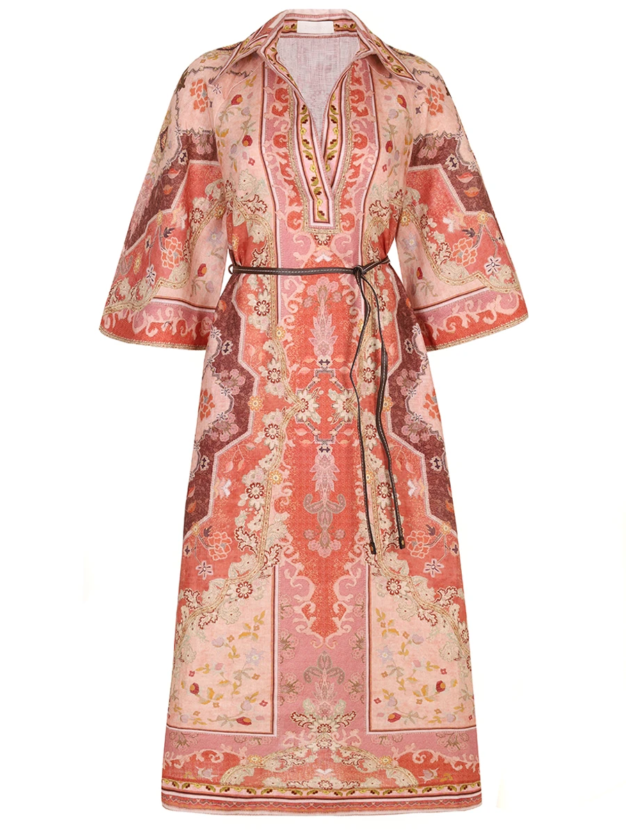 

Платье льняное, Мультиколор, 1330DRS251