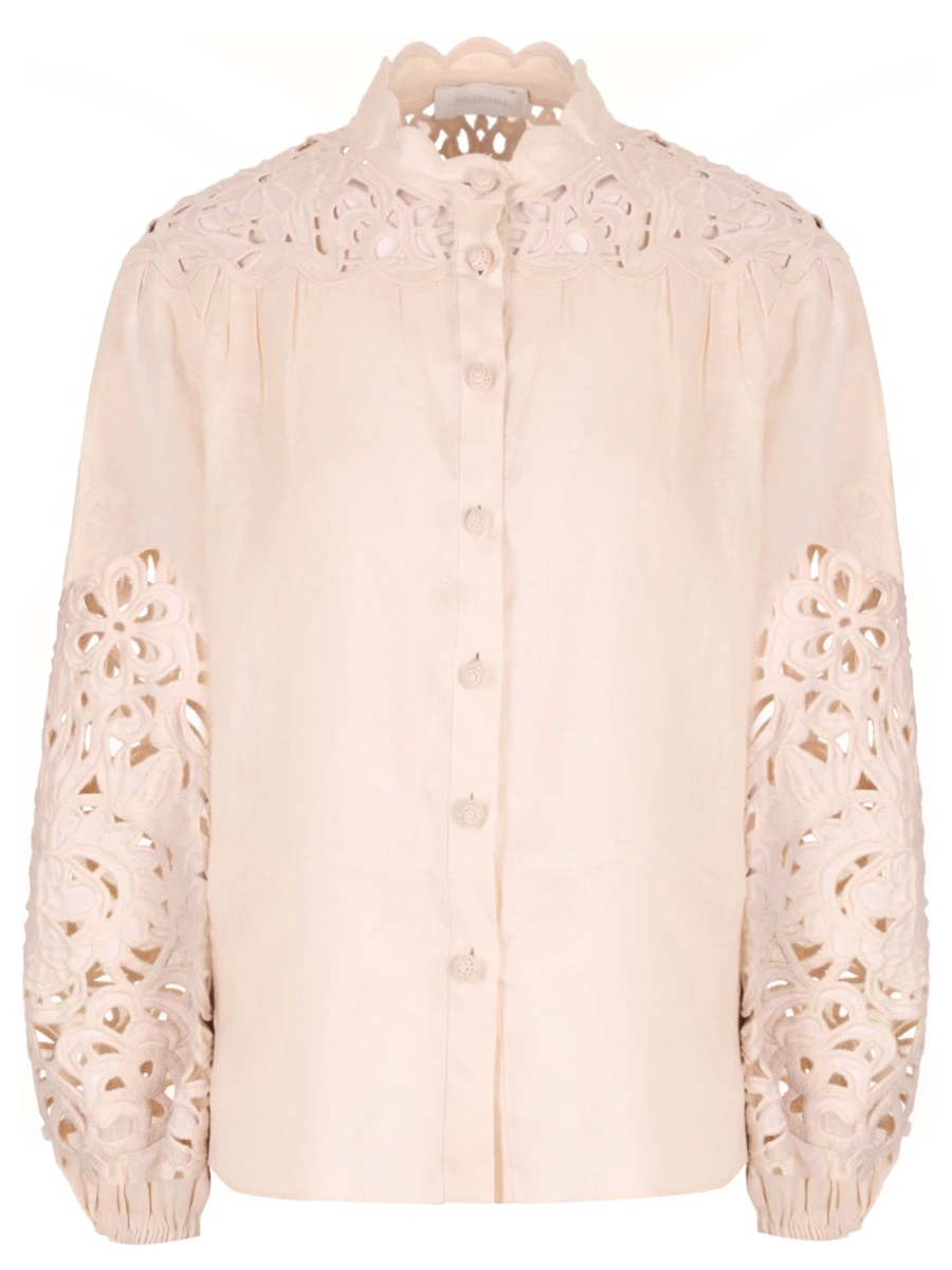 

Блуза льняная, Бежевый, 1834TRS251