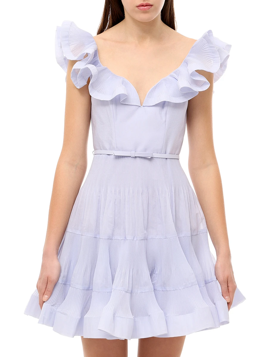 Платье однотонное ZIMMERMANN 2479DR25R Голубой  Фото 4
