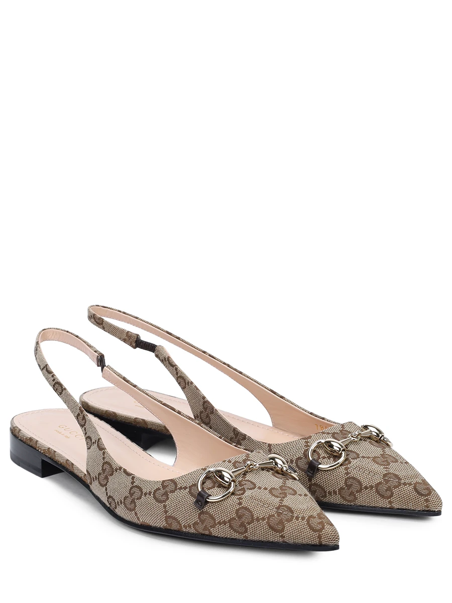 Туфли текстильные GUCCI 7865922HK809763 Бежевый  Фото 2