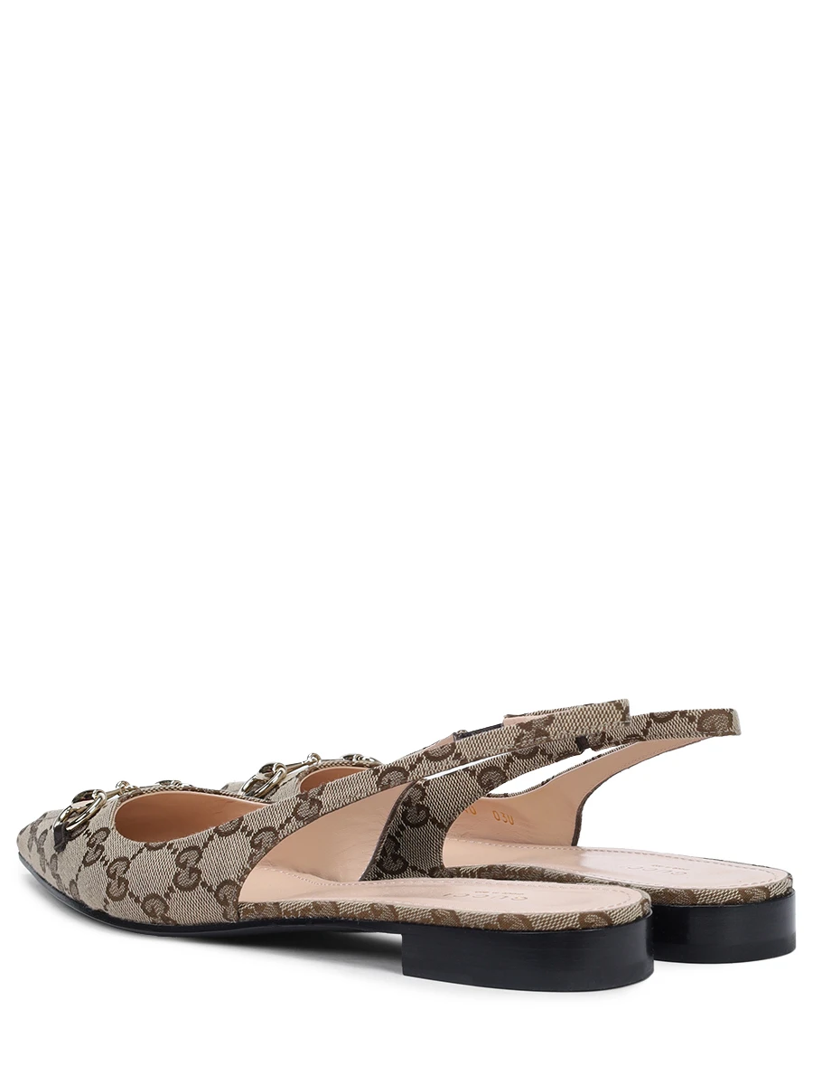 Туфли текстильные GUCCI 7865922HK809763 Бежевый  Фото 4