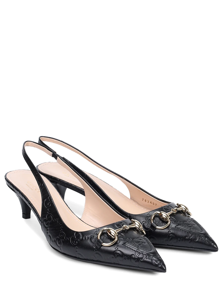 Туфли кожаные GUCCI 782407AAEGJ1000 Черный  Фото 2