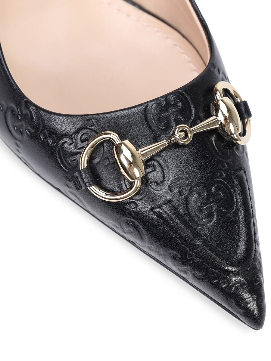 Туфли кожаные GUCCI 782407AAEGJ1000 Черный  Фото 5