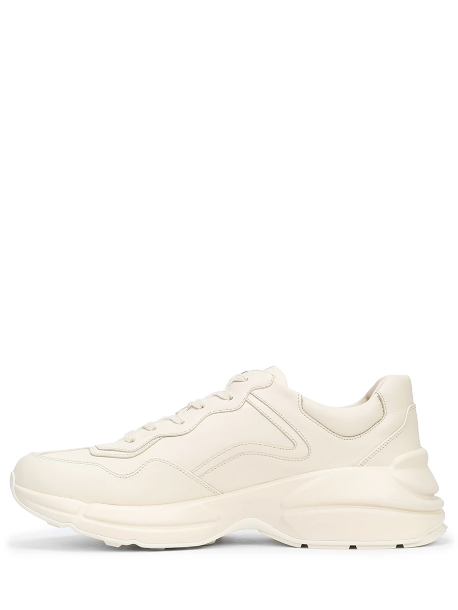 Кроссовки кожаные Rhyton GUCCI 816179UPG009522 Бежевый  Фото 3