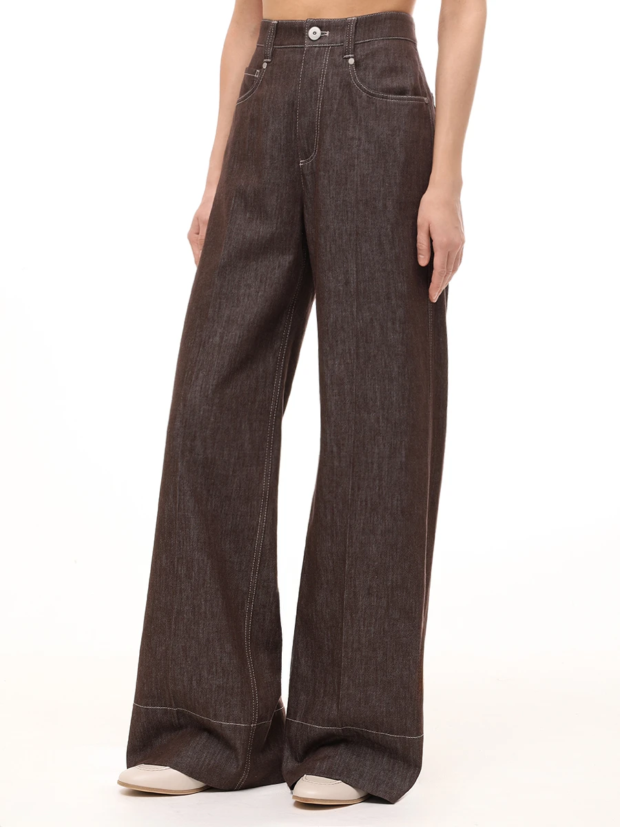 

Джинсы хлопковые, Коричневый, MB125P5658 C003