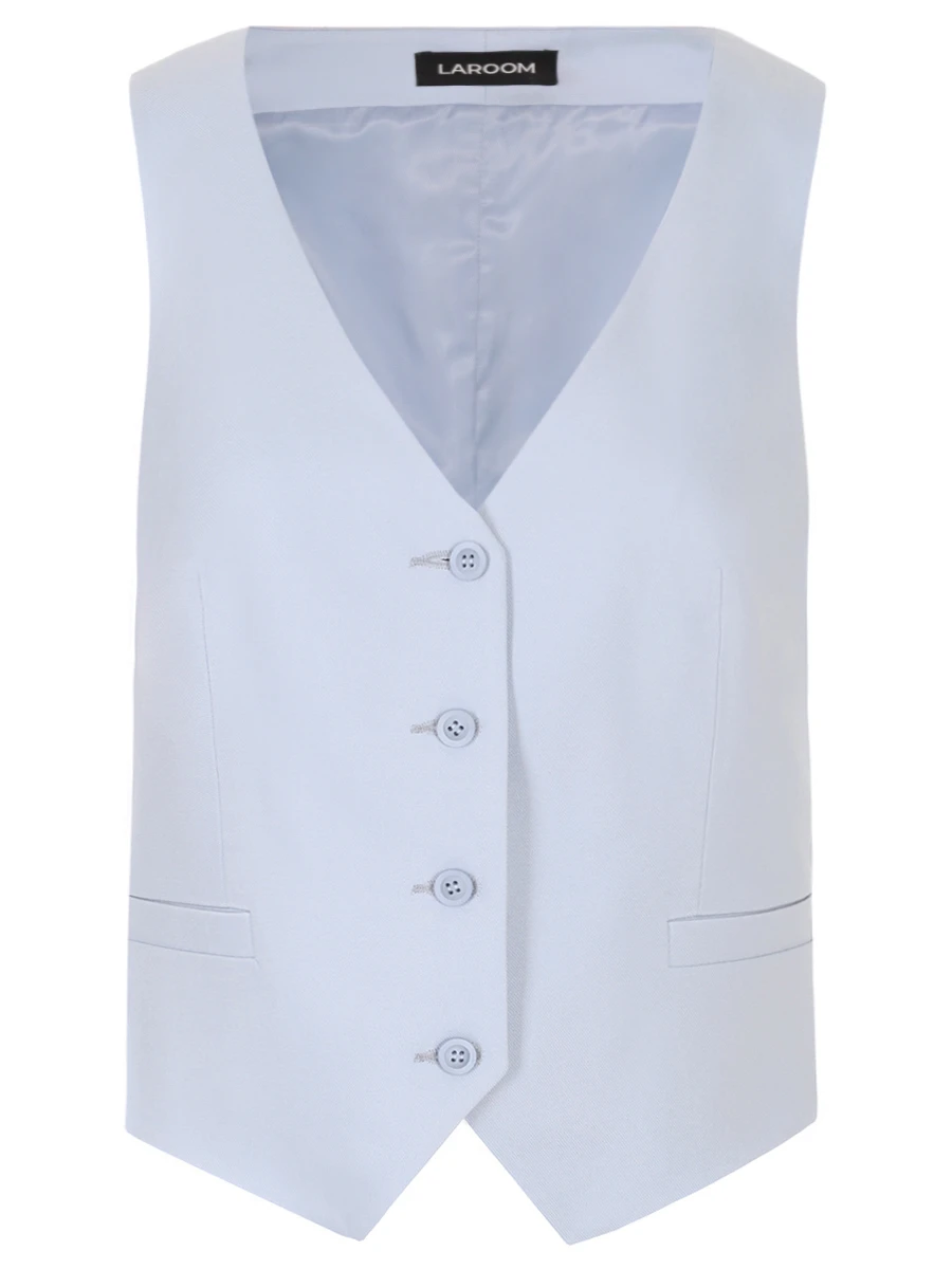 Жилет из вискозы LAROOM basic-2414-2 Голубой 
