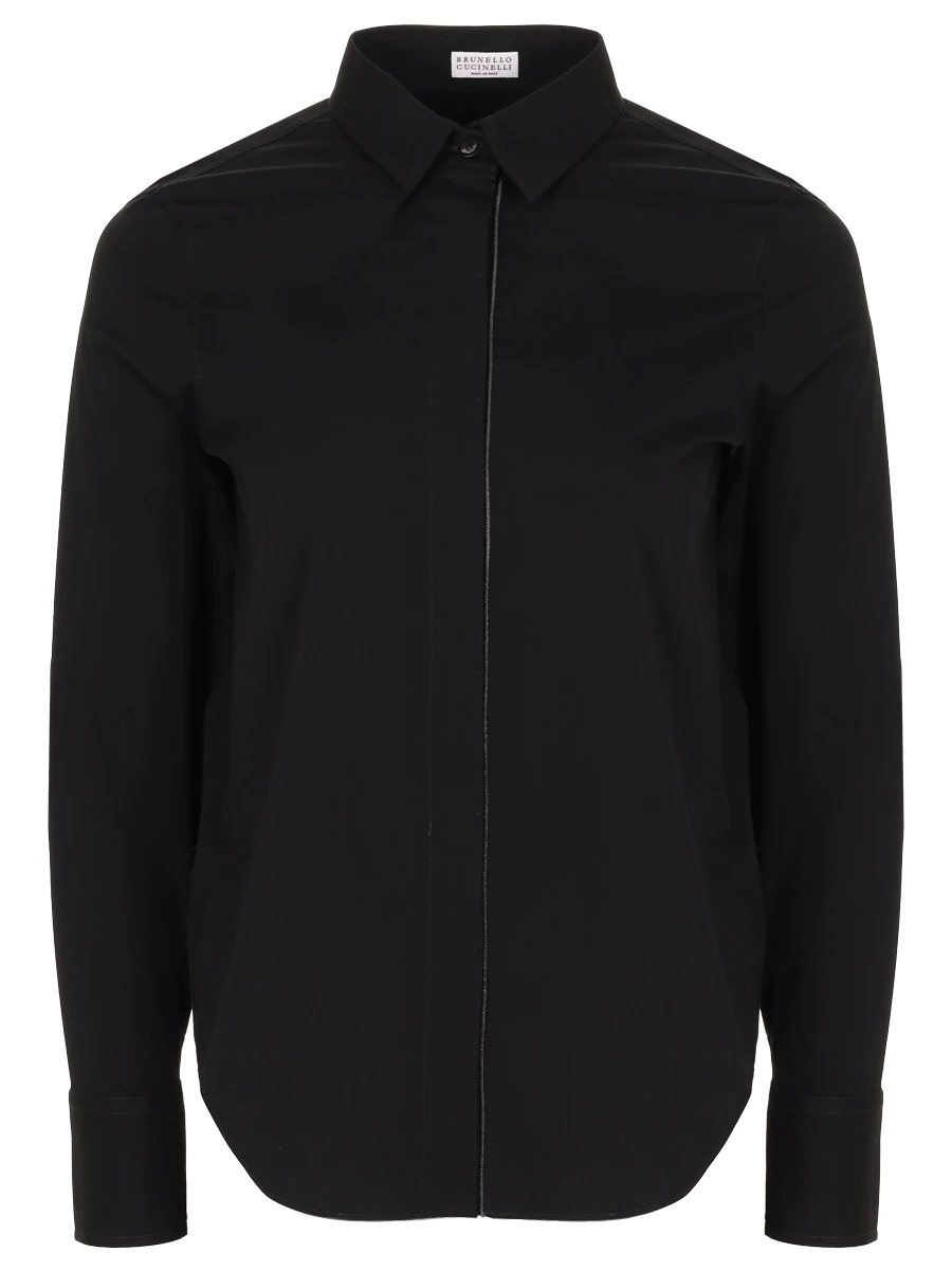 Рубашка хлопковая BRUNELLO CUCINELLI M0091MA626 C101 Черный 