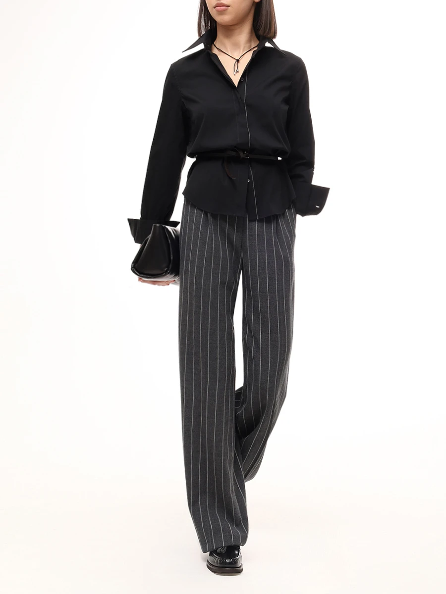 Рубашка хлопковая BRUNELLO CUCINELLI M0091MA626 C101 Черный  Фото 2