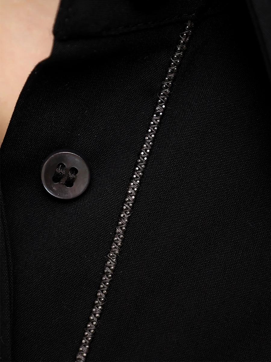 Рубашка хлопковая BRUNELLO CUCINELLI M0091MA626 C101 Черный  Фото 6