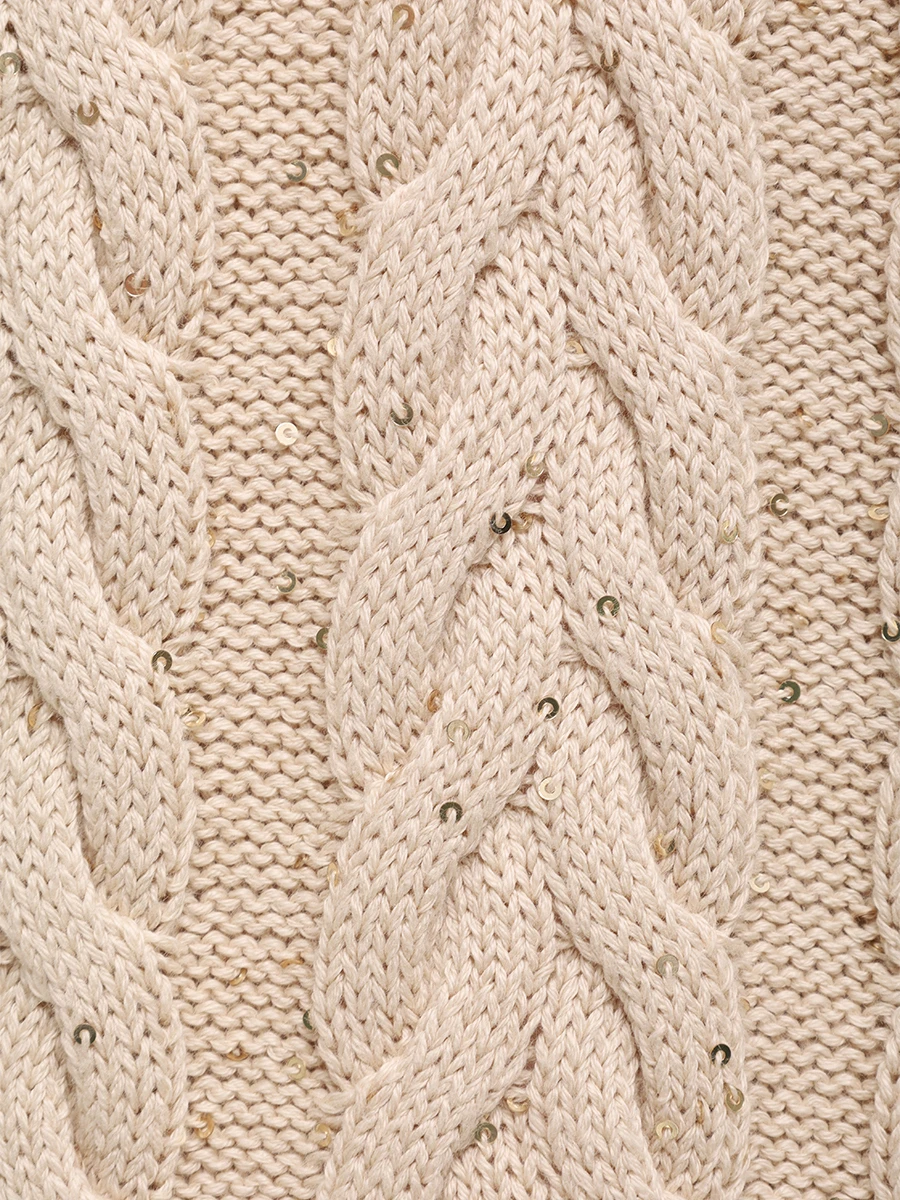 Джемпер хлопковый BRUNELLO CUCINELLI MDV798102 C9733 Бежевый  Фото 6