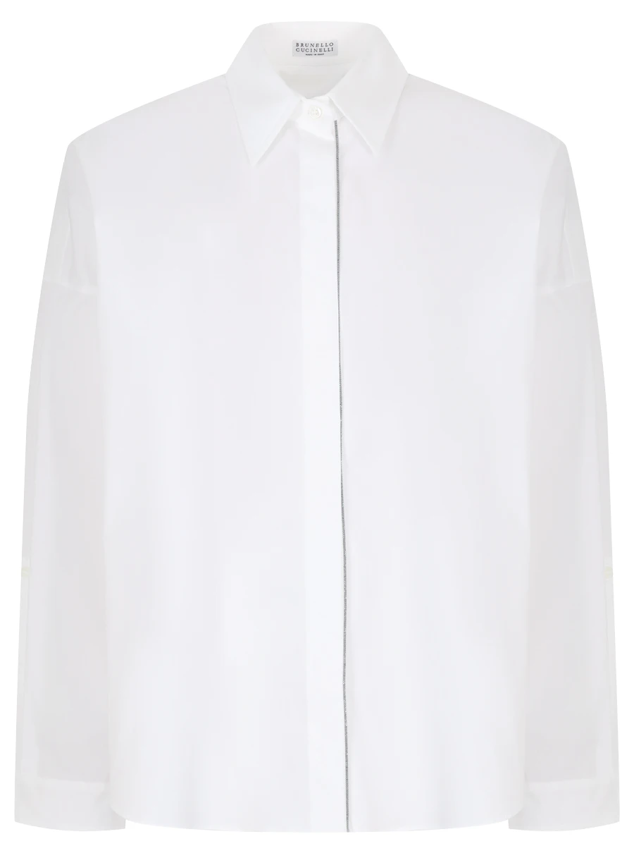Рубашка хлопковая BRUNELLO CUCINELLI M0091MA636 C159 Белый 