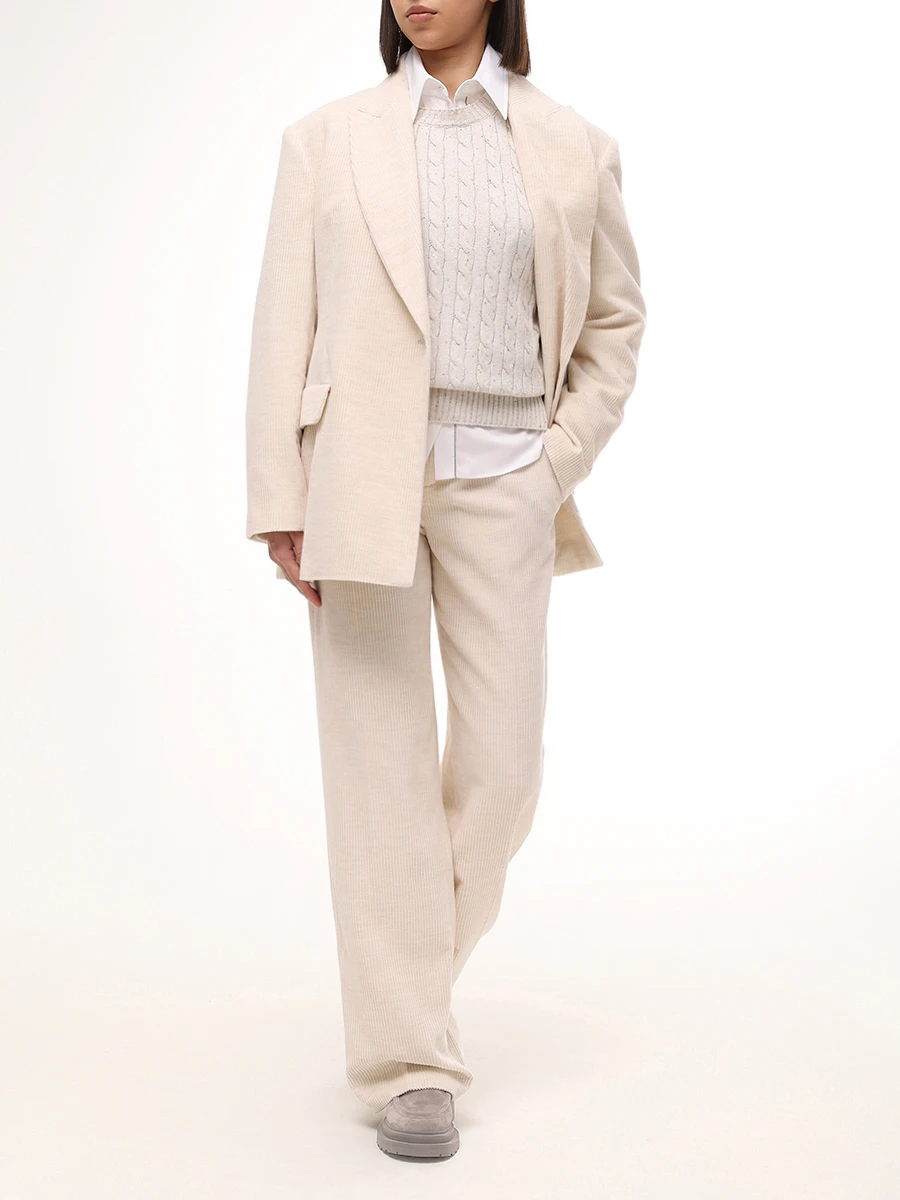 Рубашка хлопковая BRUNELLO CUCINELLI M0091MA636 C159 Белый  Фото 2