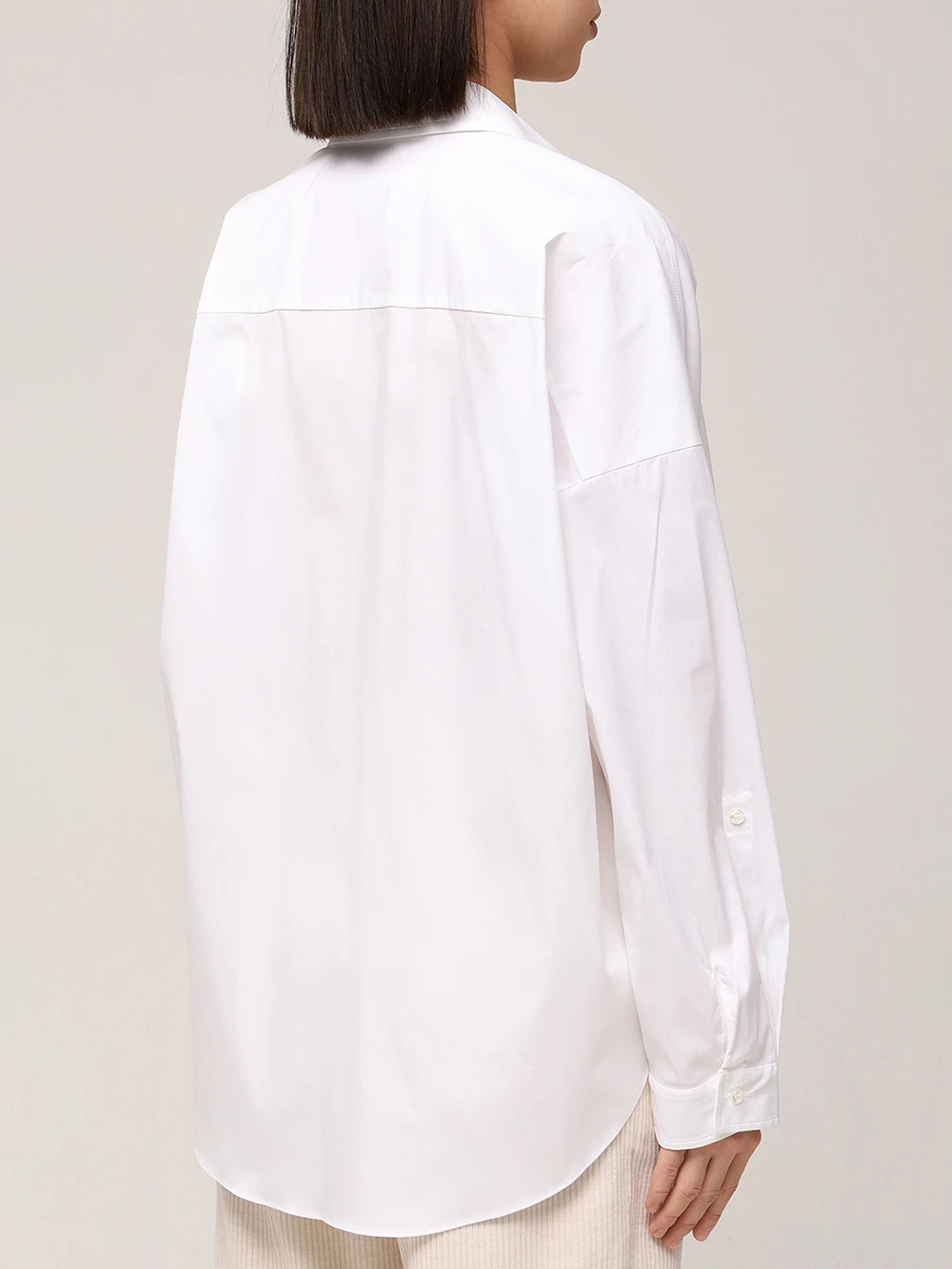 Рубашка хлопковая BRUNELLO CUCINELLI M0091MA636 C159 Белый  Фото 3