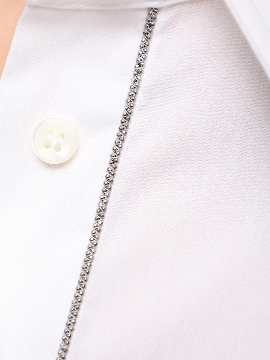 Рубашка хлопковая BRUNELLO CUCINELLI M0091MA636 C159 Белый  Фото 6