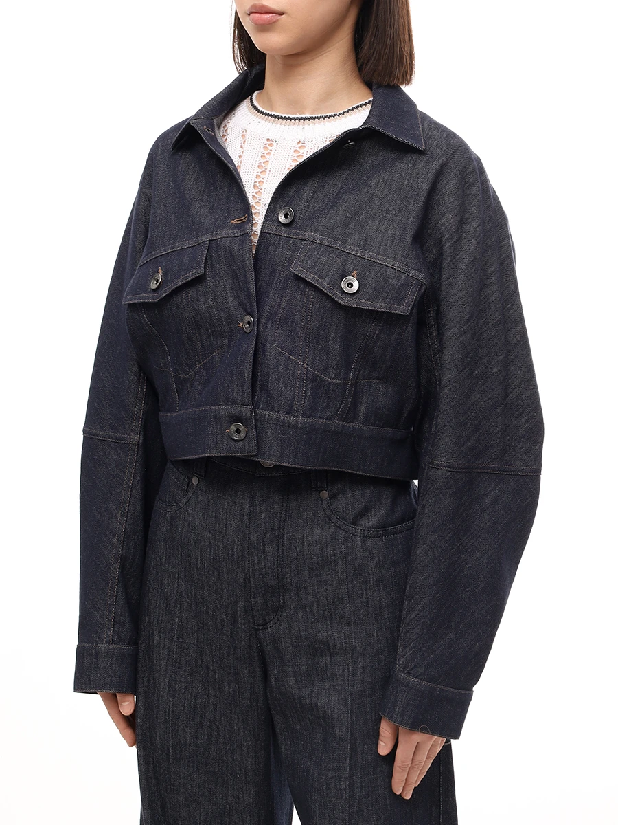 Куртка джинсовая BRUNELLO CUCINELLI MB1257816 C001 Синий  Фото 4