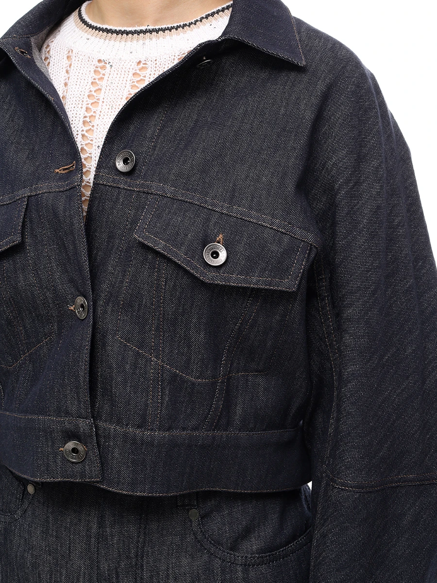 Куртка джинсовая BRUNELLO CUCINELLI MB1257816 C001 Синий  Фото 5