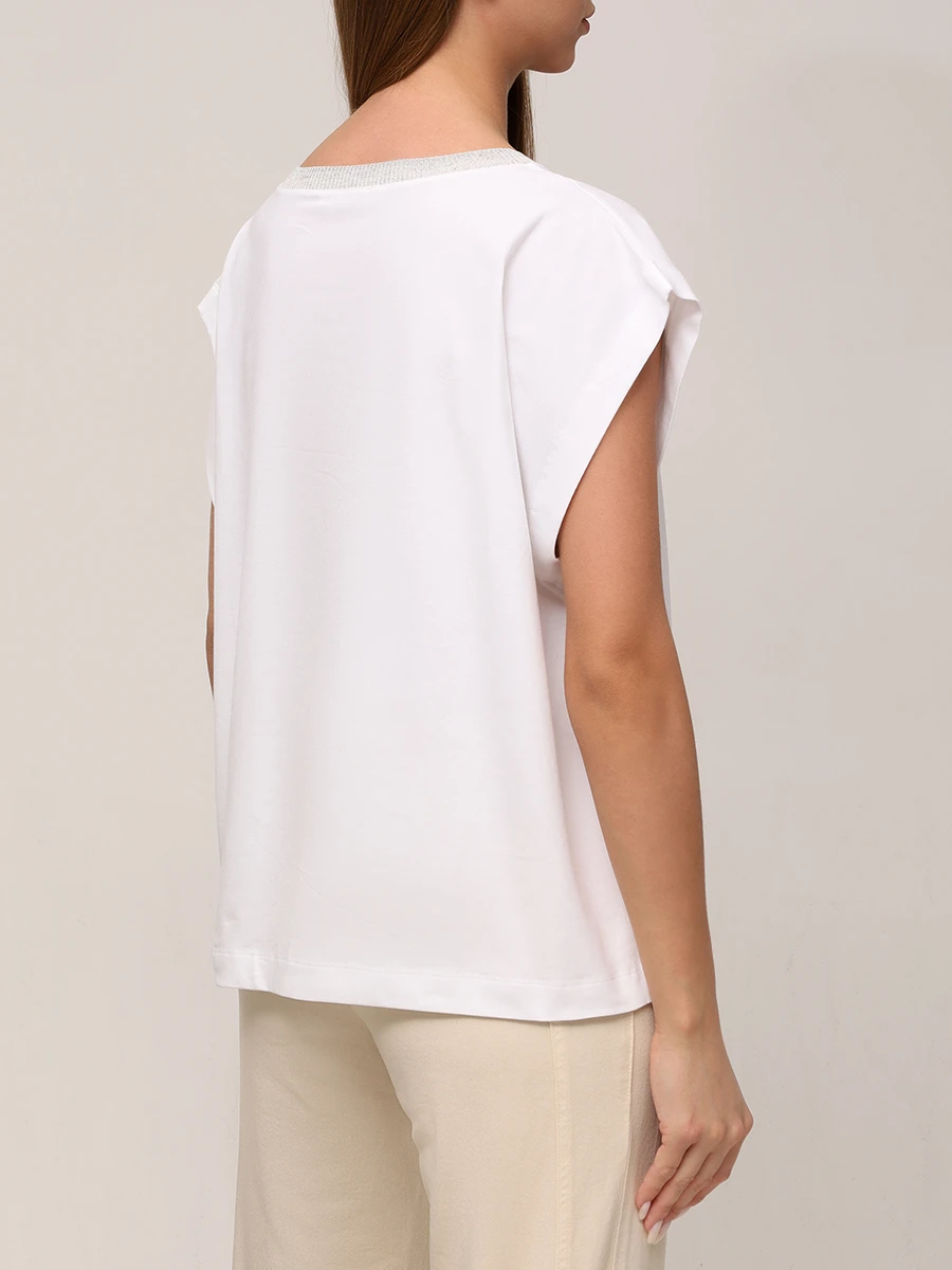 Футболка хлопковая PANICALE D361641G/MC 0101 Белый  Фото 3