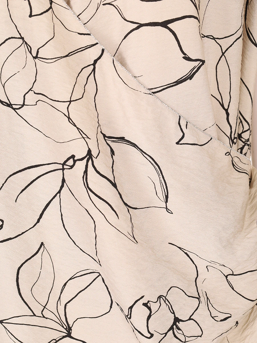 Платье из вискозы PANICALE D361270AB 0235 Бежевый  Фото 3