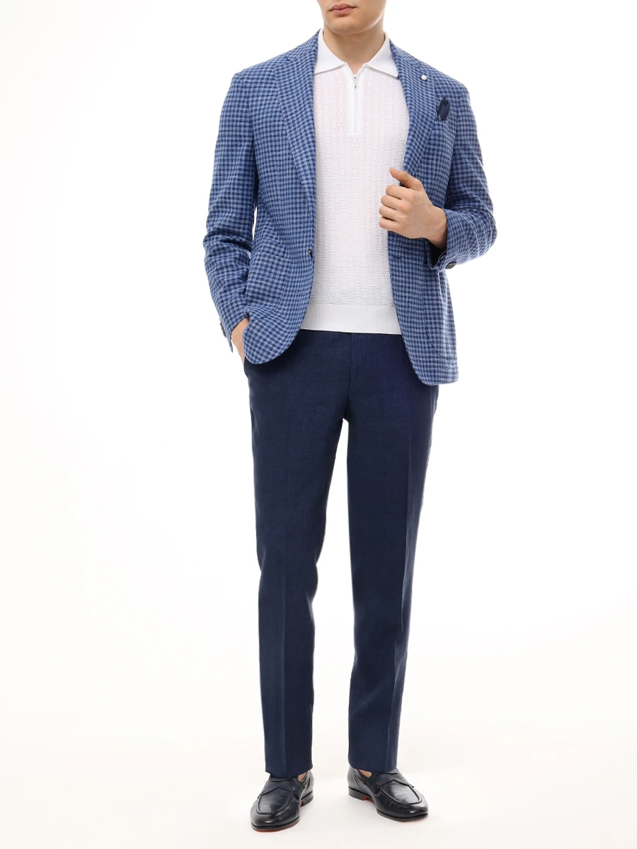 Поло хлопковое BERTOLO LUXURY MENSWEAR 902435/002482/0030 Белый  Фото 2