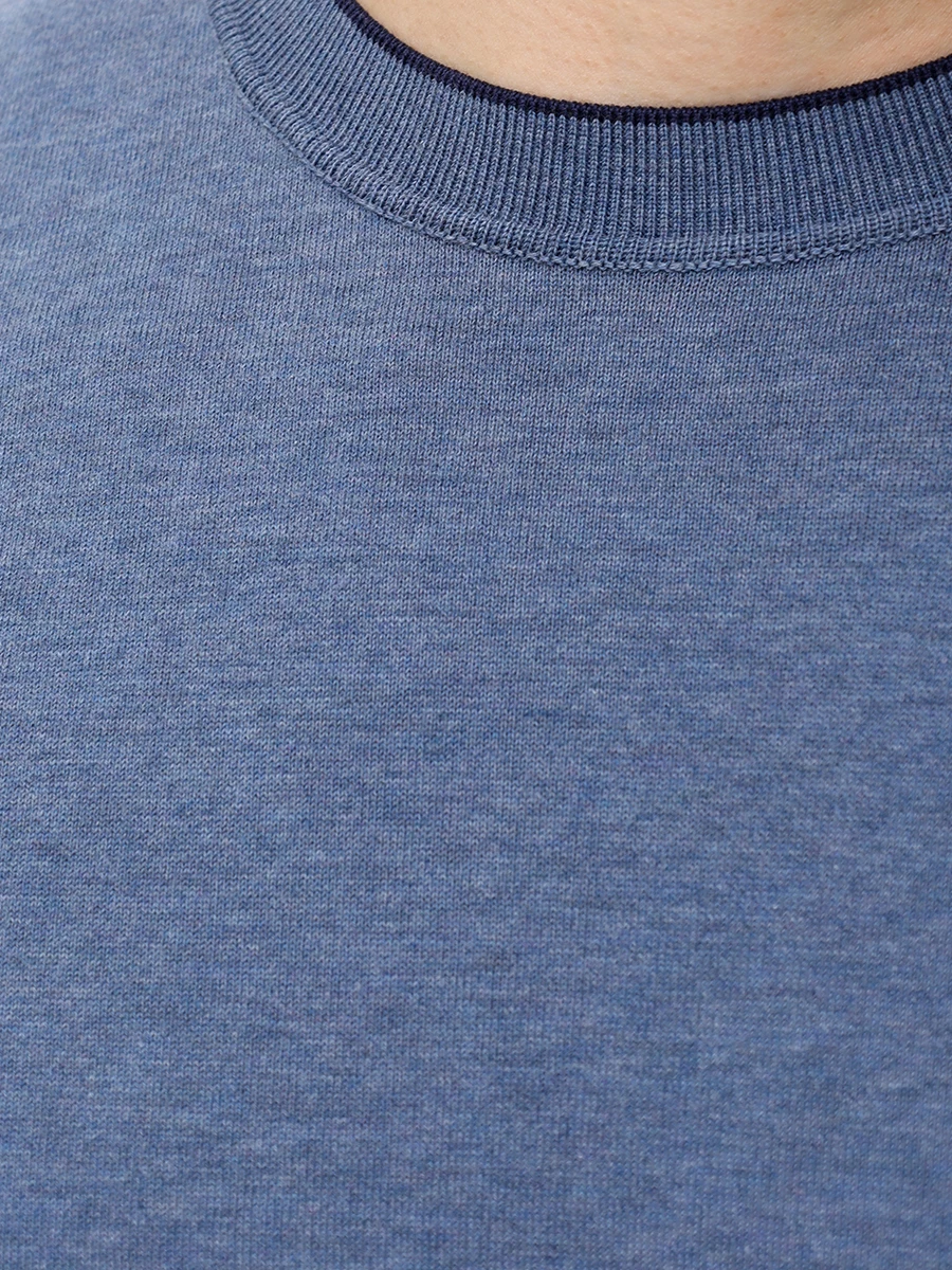 Футболка хлопковая BERTOLO LUXURY MENSWEAR 902204/002056/0381 Синий  Фото 5