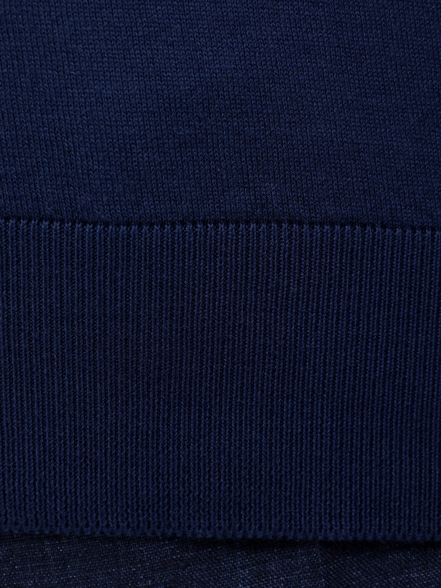 Поло хлопковое BERTOLO LUXURY MENSWEAR 902439/002485/1069 Темно- Синий  Фото 6