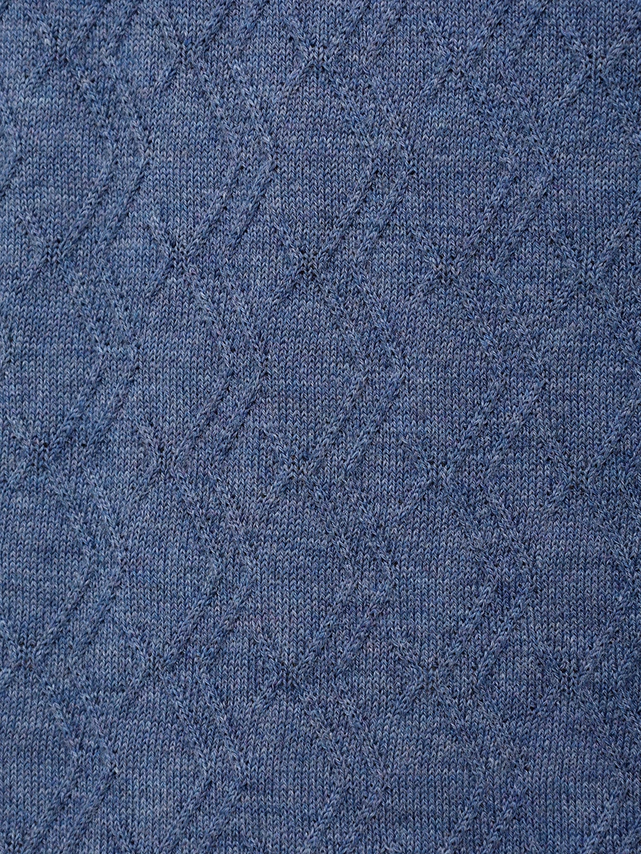 Поло хлопковое BERTOLO LUXURY MENSWEAR 902252/002094/0381 Синий  Фото 6