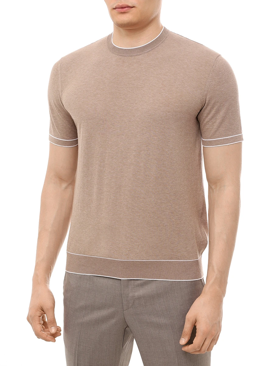 

Футболка хлопковая, Коричневый, 902204/002056/0555