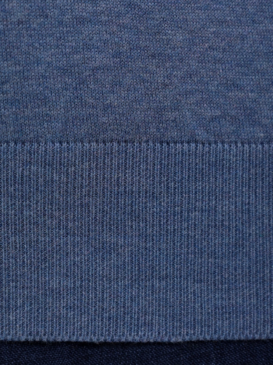 Поло хлопковое BERTOLO LUXURY MENSWEAR 902439/002485/0381 Синий  Фото 6