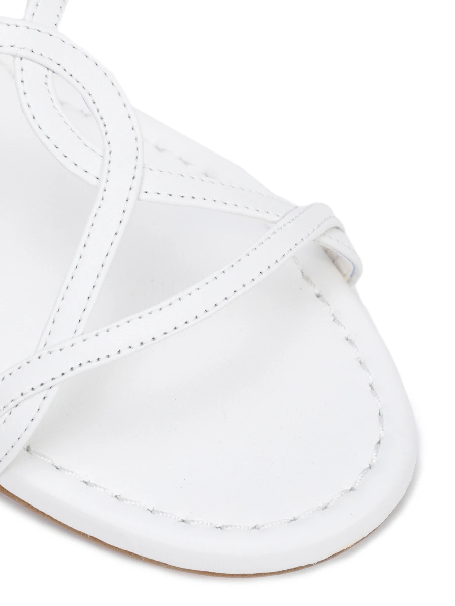 Сандалии кожаные EMANUELA CARUSO CAPRI W47/AT10NAPPABIANCO Белый  Фото 5