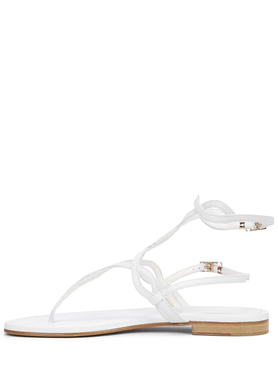 Сандалии кожаные EMANUELA CARUSO CAPRI W45/AT10NAPPABIANCO Белый  Фото 3