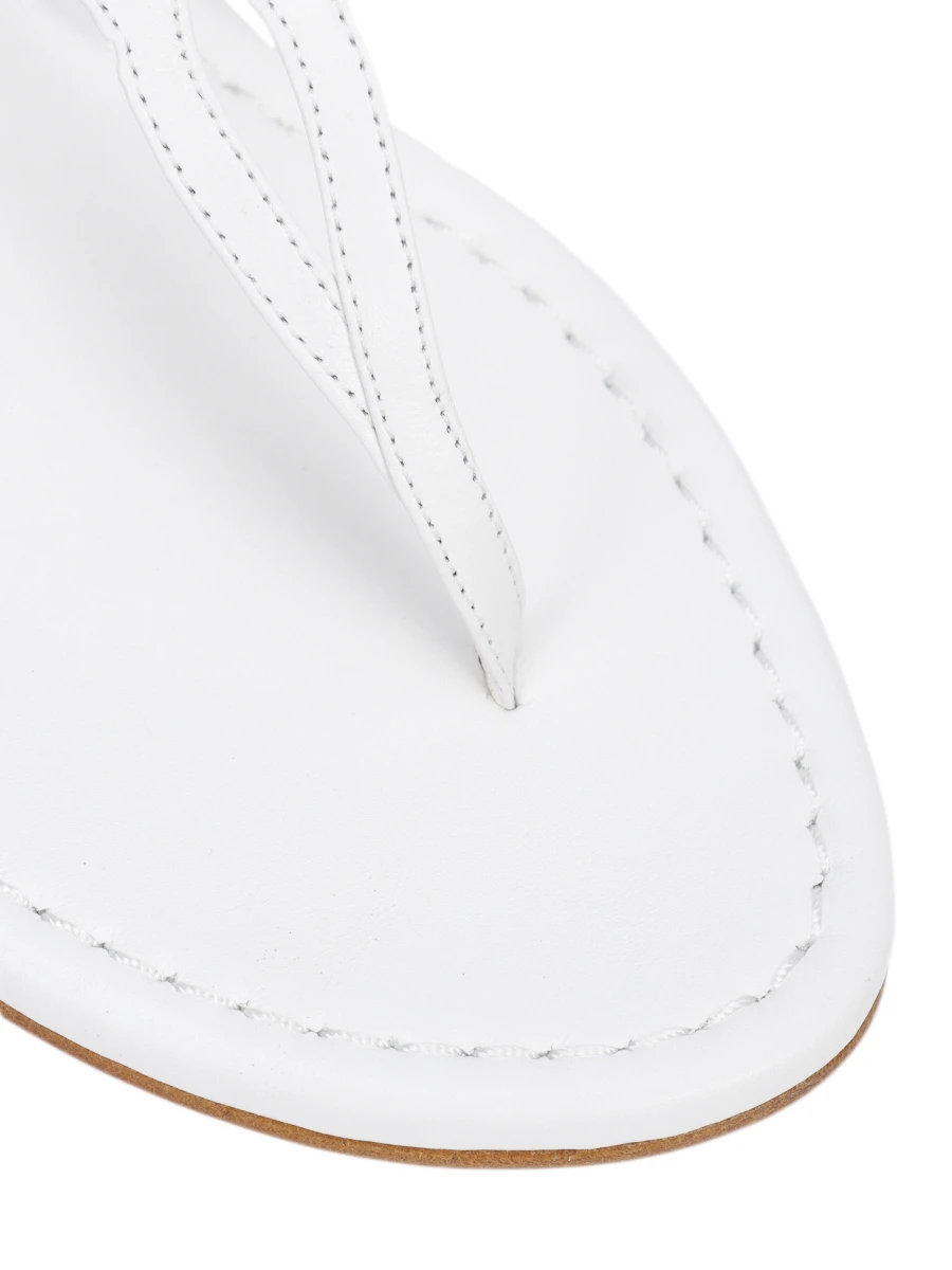 Сандалии кожаные EMANUELA CARUSO CAPRI W45/AT10NAPPABIANCO Белый  Фото 5