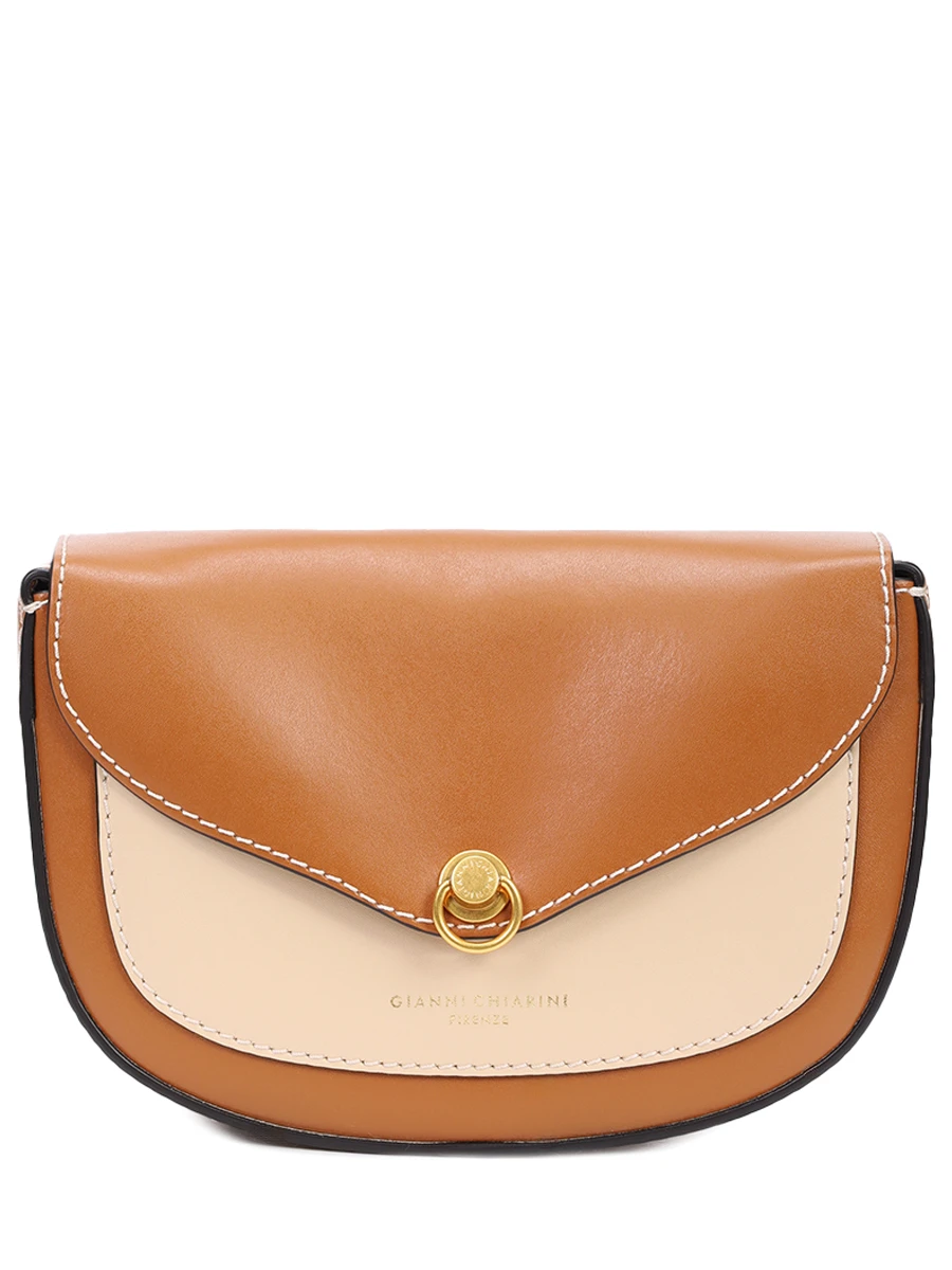 Сумка кожаная Isa GIANNI CHIARINI BS 11426/13967 CARAMEL-CREAM Коричневый 