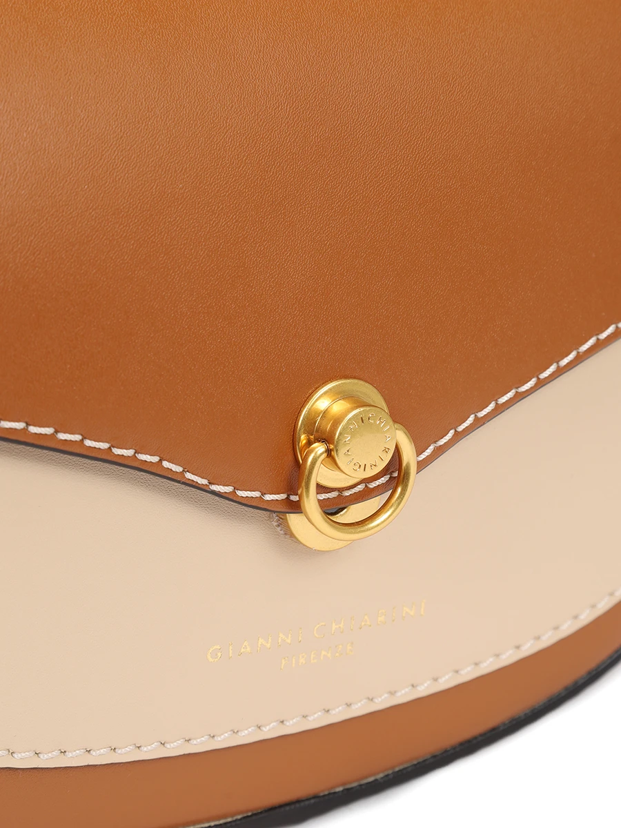 Сумка кожаная Isa GIANNI CHIARINI BS 11426/13967 CARAMEL-CREAM Коричневый  Фото 5