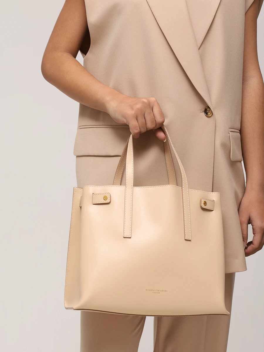 Сумка кожаная Altea GIANNI CHIARINI BS 11041/2971 CREAM Бежевый  Фото 2