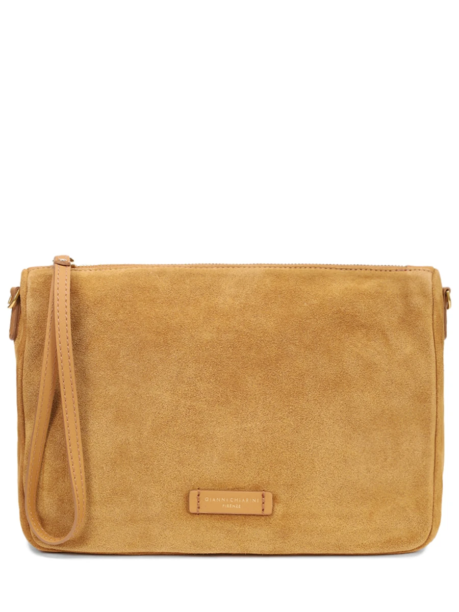 Сумка замшевая Nora GIANNI CHIARINI BS 10225/13956 peanut butter Коричневый 