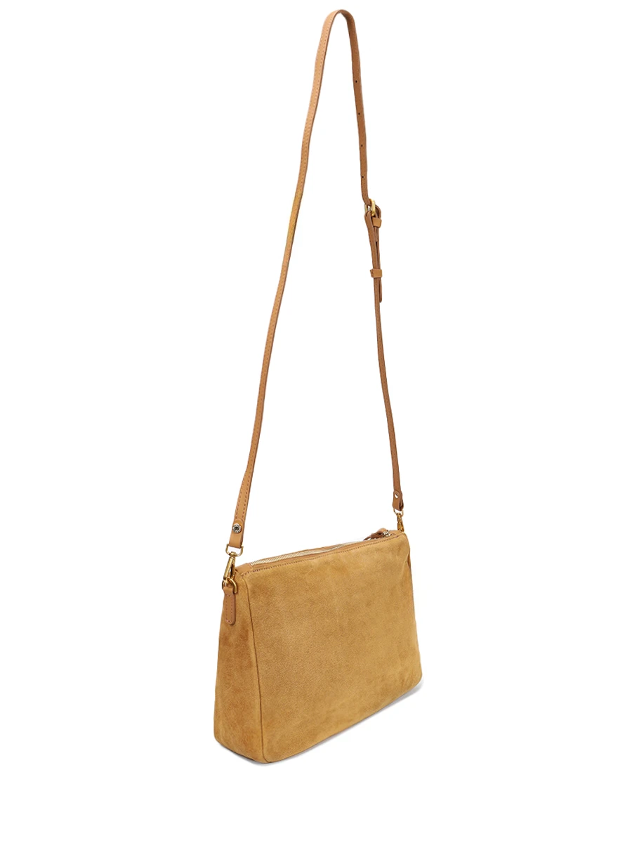 Сумка замшевая Nora GIANNI CHIARINI BS 10225/13956 peanut butter Коричневый  Фото 3