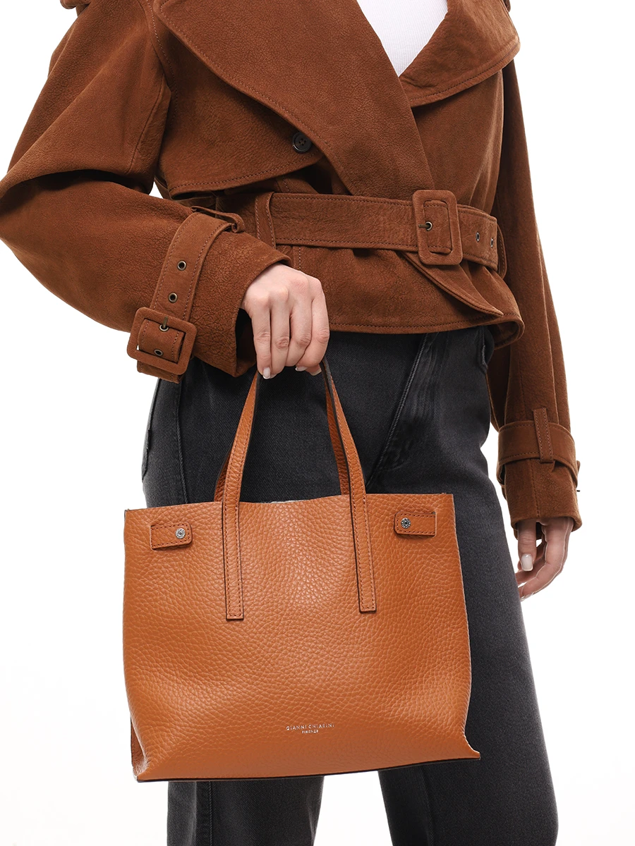 Сумка кожаная Altea GIANNI CHIARINI BS 11646/13857 CARAMEL-SAND Коричневый  Фото 2