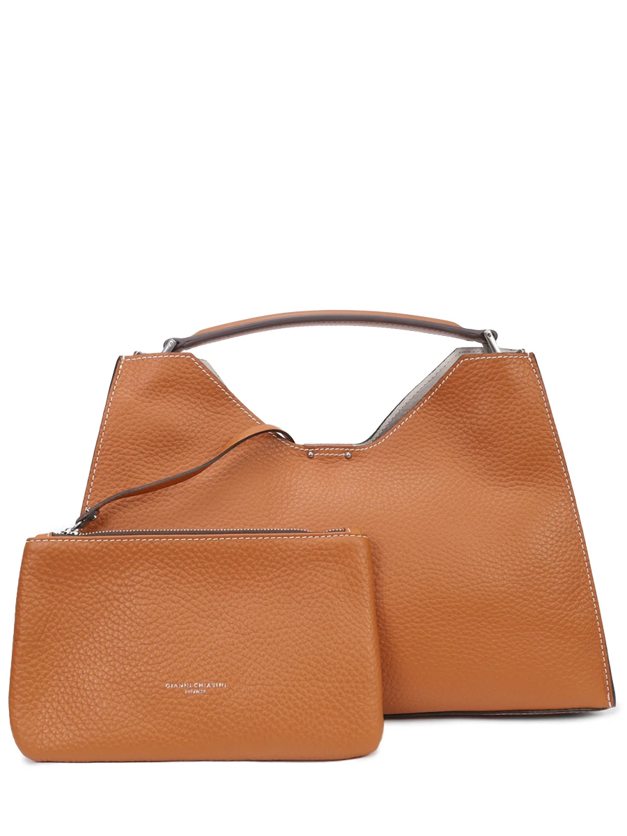 Сумка кожаная Aurora GIANNI CHIARINI BS 10566/13857 CARAMEL-SAND Коричневый  Фото 3
