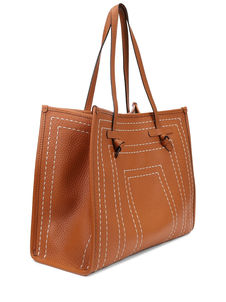 Сумка кожаная Marcella GIANNI CHIARINI BS 11720/13946 CARAMEL-ECRU Коричневый  Фото 4