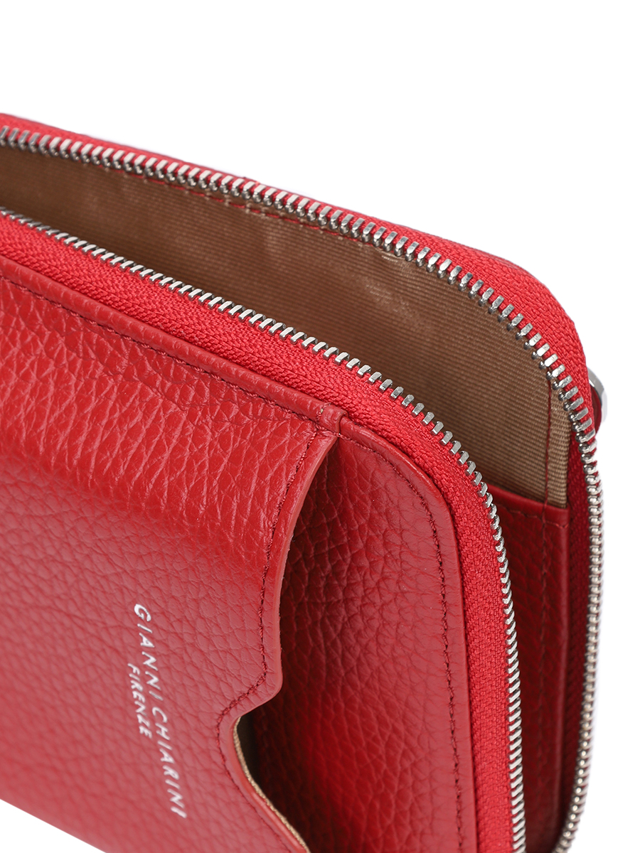 Сумка кожаная GIANNI CHIARINI PF W5090/447 CHERRY Красный  Фото 4