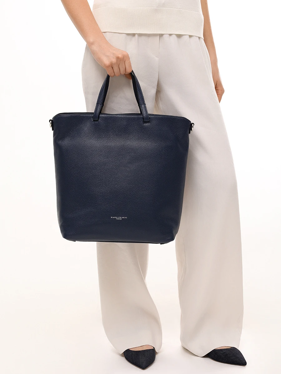 Сумка кожаная Aida GIANNI CHIARINI BS 11595/0208 NAVY Синий  Фото 2