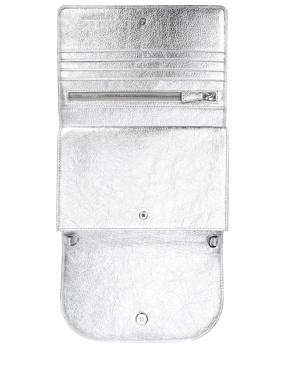 Сумка кожаная Isa GIANNI CHIARINI BS W-50107/359 SILVER Серебряный  Фото 4