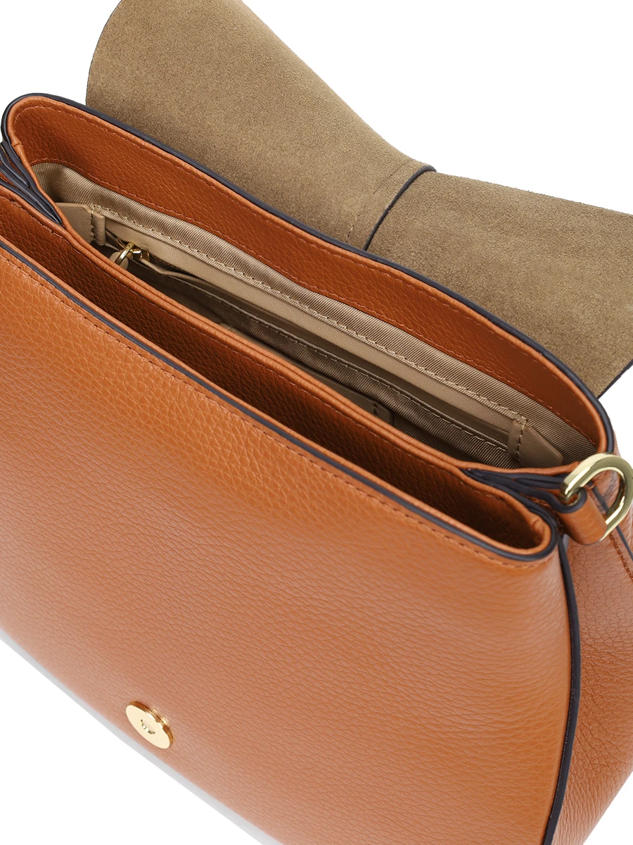 Сумка кожаная Helena Round GIANNI CHIARINI BS 6036/1117 CARAMEL Коричневый  Фото 5