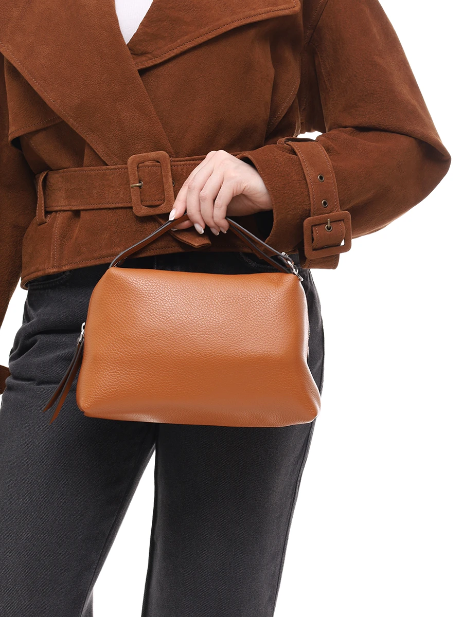 Сумка кожаная Alifa GIANNI CHIARINI BS 8148/1117 CARAMEL Коричневый  Фото 2