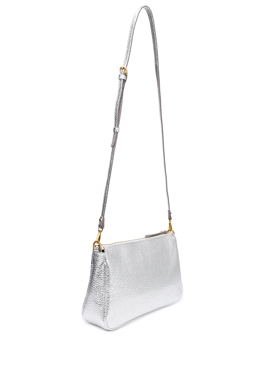 Сумка кожаная Brooke GIANNI CHIARINI BS 10911/0406 SILVER Серебряный  Фото 3