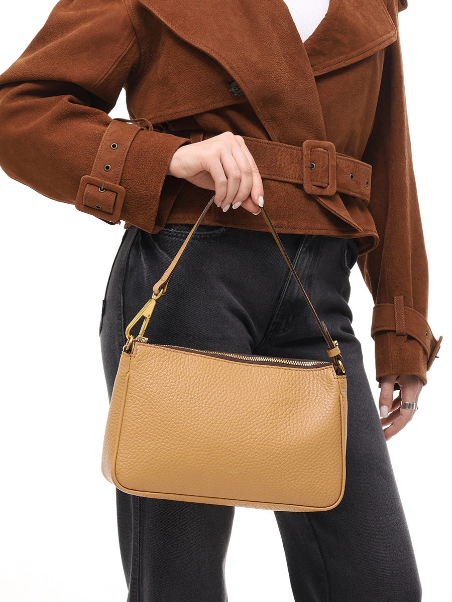 Сумка кожаная Brooke GIANNI CHIARINI BS 10911/0422 NATURE Коричневый  Фото 2