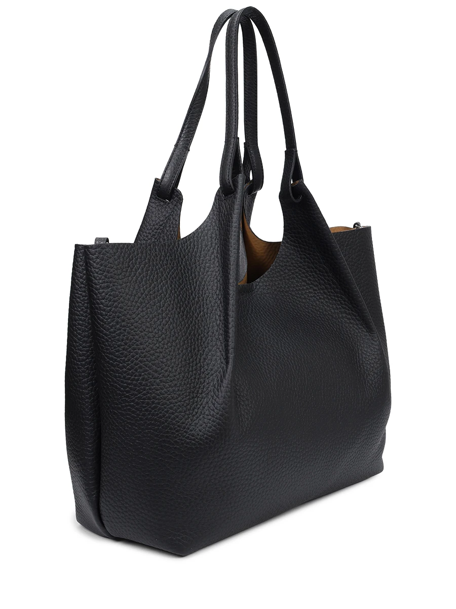 Сумка кожаная Dua GIANNI CHIARINI BS 9720/2566 BLACK-NATUR Черный  Фото 4