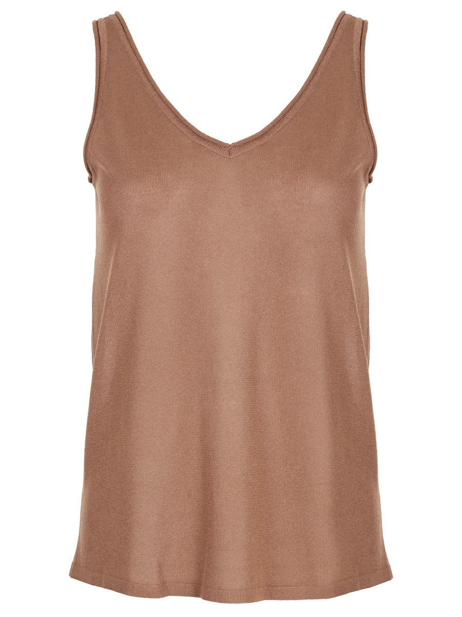 

Топ из вискозы, Коричневый, S25.TP249.7000.129